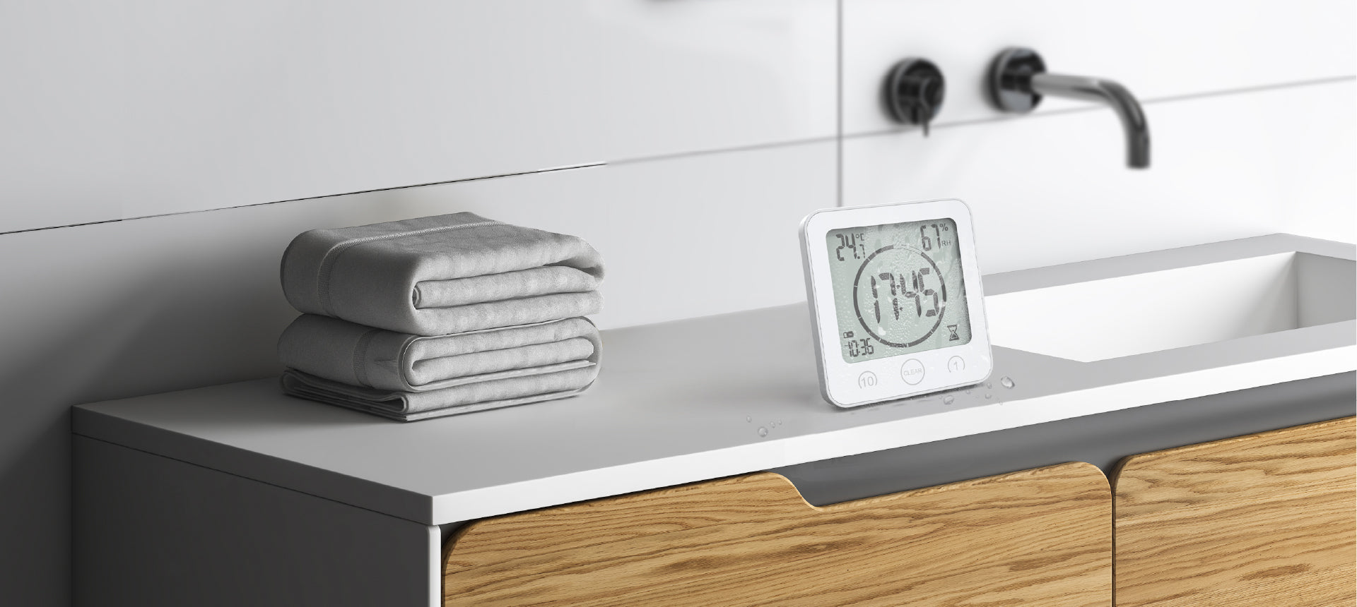 Shower Clock For Bathroom