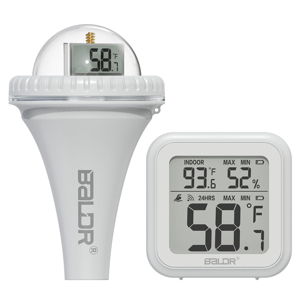 Wireless Floating Pool Thermometer Set, with Indoor Temperature Humidity  Monitor