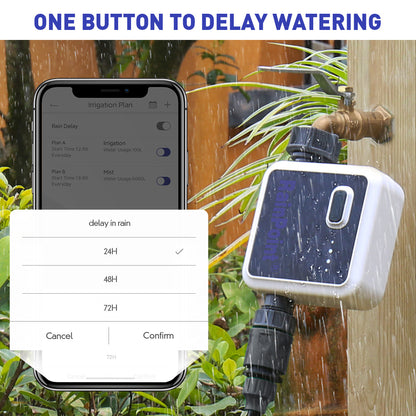 Rainpoint Sprinkler and Hose Timer, WiFi Water Timer for Lawn Sprinkler, Smart Sprinkler Timer for Garden Hose Faucet, Wireless Control via WiFi Hub Socket, Smart Automatic Irrigation Timer