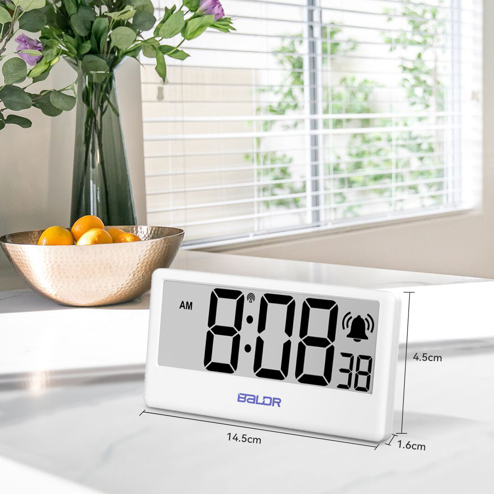 BALDR Internet Time Synchronized Precision Clock - Smart Digital Alarm Clock, Wi-Fi Controlled via BALDR Weather Station Hub (Sold Separately)