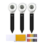 RAINPOINT Digital Compact Soil Moisture Meter for Indoor/Outdoor Plants, Soil Probe Hygrometer Sensor Tester Sets for Garden Lawn Farm, Easy Operation House Pot Plants Moisture Detector- 3 pcs