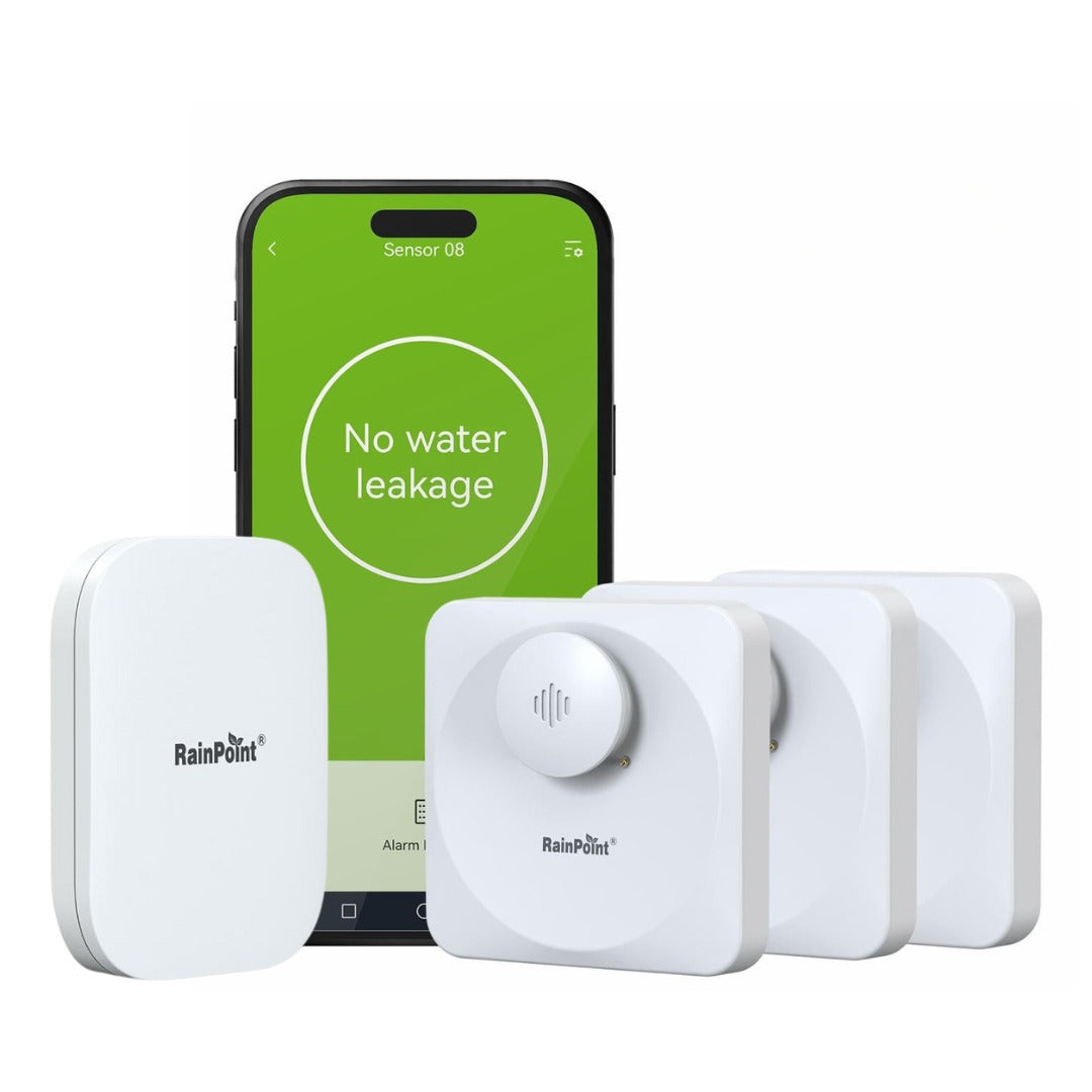 RAINPOINT Floating Remote Mute Wi-Fi Water Leak Detector for Home Basement 3 Pack with Hub,Wireless Siren Alarm Leakage Sensor Email & APP Push Notification Kitchen Sink,Bathroom,Laundry,Warehouse