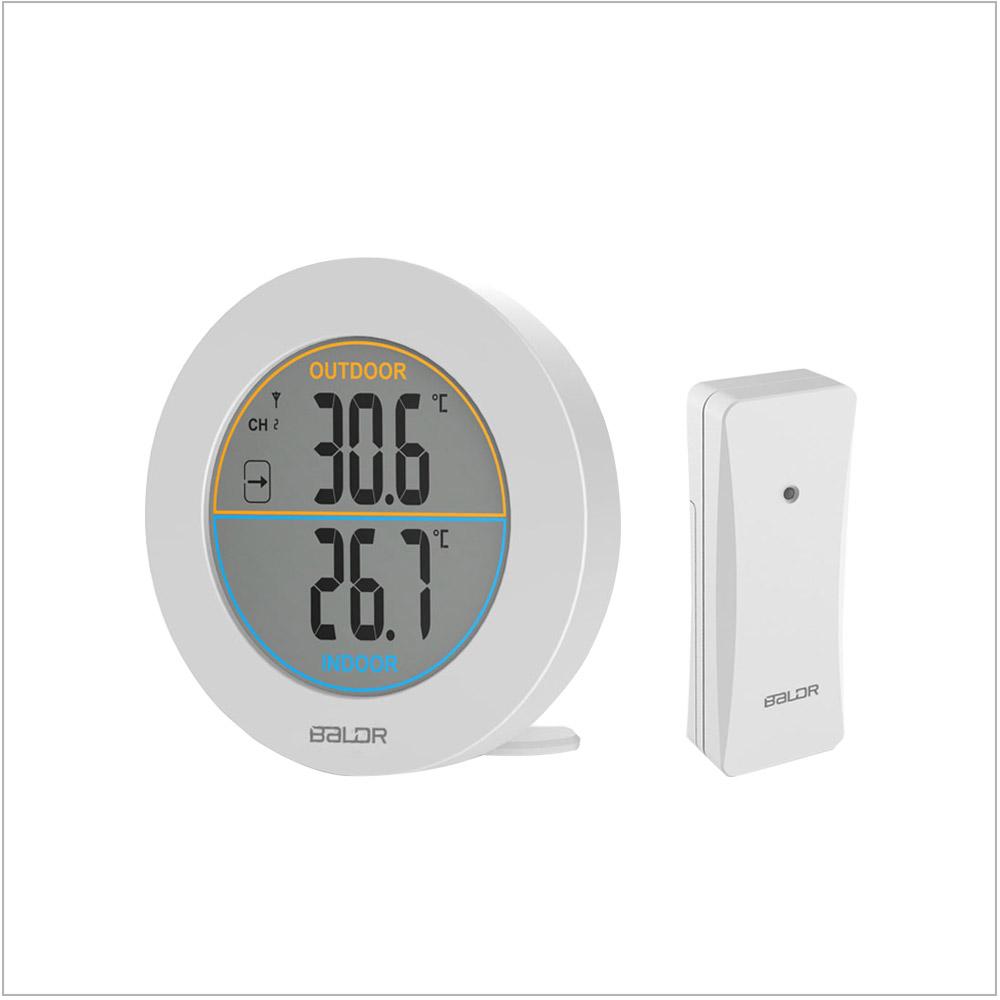 Baldr Wireless Thermometer Round LCD Display Home Indoor Wall Table Digital  Temperature Record Meter Trend Monitor C/F Sensor - AliExpress