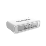 White Baldr  Flip Alarm Clock with Snooze