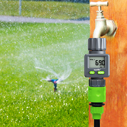 RAINPOINT Bi-Directional Measurement Digital Water Flow Meter for RV Tank Hose with Gallon/Liter Switch Indoor, Consumption & Flow Rate Monitor for Outdoor Garden Hose Sprinkler Bandit Travel Trailer