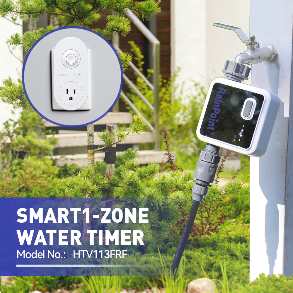 Rainpoint Sprinkler and Hose Timer, Wi-Fi Water Timer for Lawn Sprinkler, Smart Sprinkler Timer for Garden Hose Faucet, Wireless Control via WiFi Hub Socket, Smart Automatic Irrigation Timer