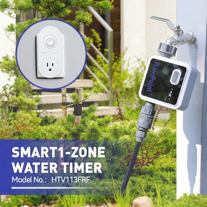 Rainpoint Sprinkler and Hose Timer, Wi-Fi Water Timer for Lawn Sprinkler, Smart Sprinkler Timer for Garden Hose Faucet, Wireless Control via WiFi Hub Socket, Smart Automatic Irrigation Timer