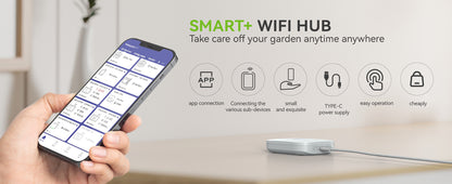 RainPoint Wireless Wi-Fi Gateway, Compatible with Rain Point Wireless Rain Gauge, Soil Moisture Meter, and other Add-on Sub Devices