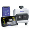RAINPOINT 2 Outlets WiFi Sprinkler Timer, Automatic Water Garden Irrigation System, 2.4GHz Wi-Fi App Controlled, Bundle with LCD Display Hub