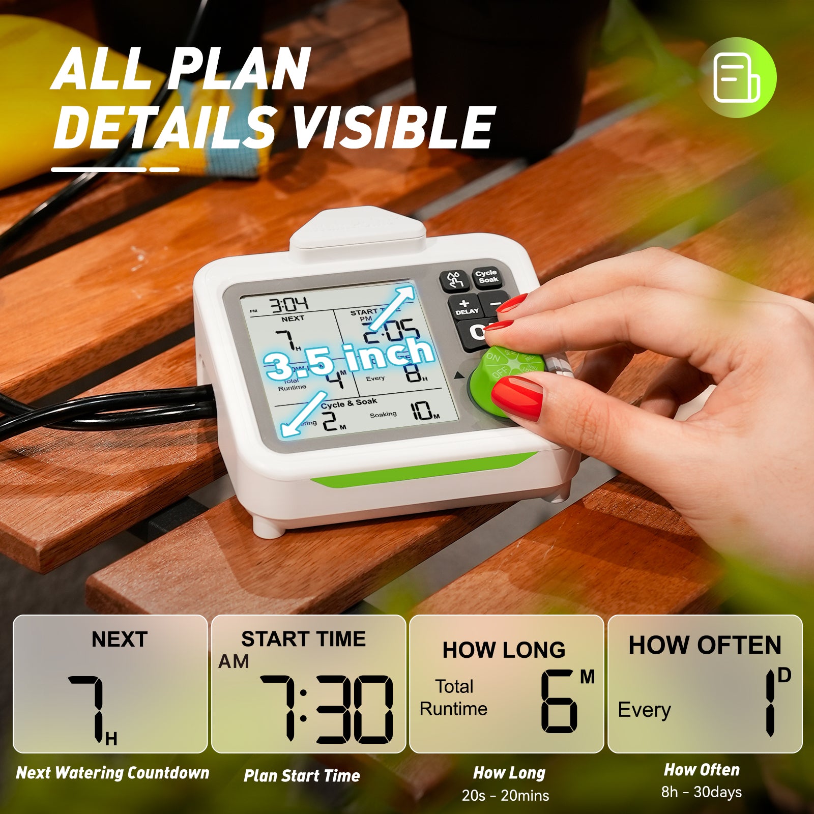RAINPOINT Automatic Plant Watering System with Large Display
