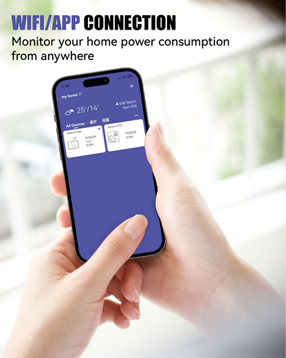 BALDR Wi-Fi Power Meter Hub with One Smart Socket - Remotely Monitor Energy Consumption, Set Tariffs & Budget Alerts - Expandable Energy Monitoring System for Multiple Appliances