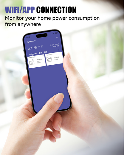 BALDR Wi-Fi Power Meter Hub with One Smart Socket - Remotely Monitor Energy Consumption, Set Tariffs & Budget Alerts - Expandable Energy Monitoring System for Multiple Appliances, 2.4GHZ wifi Network Only