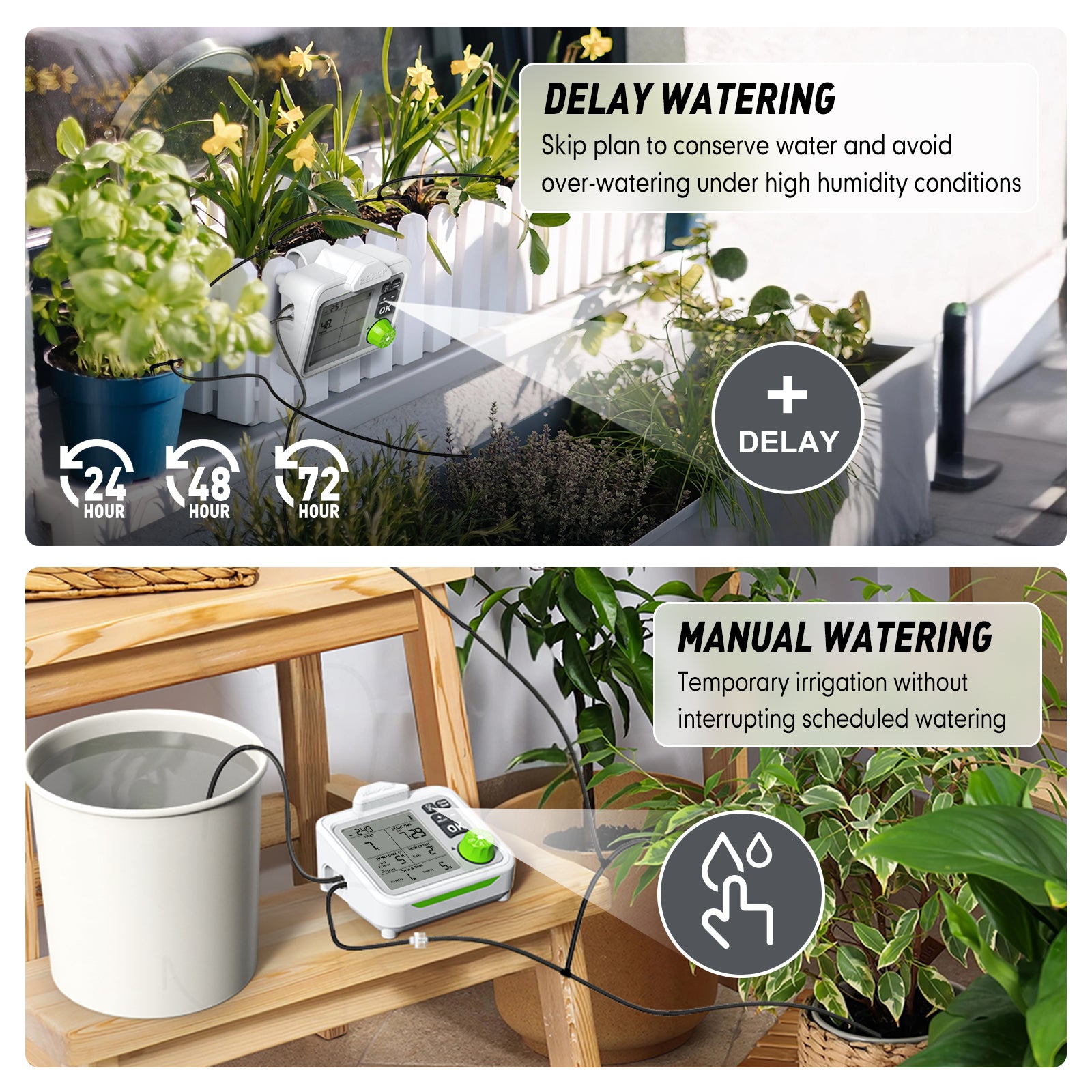 RAINPOINT Automatic Plant Watering System with Large Display