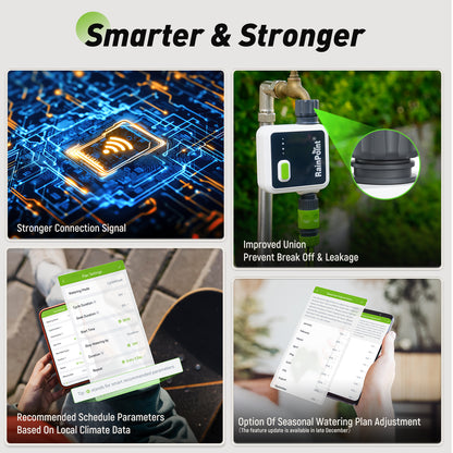 RAINPOINT Wireless Smart Water Timer for Garden Hose with Hub, Outdoor Sprinkler Irrigation, Rain Delay, APP Remote Control, WiFi Valve for Faucet Automatic Schedules Lawn,Backyard,Pool