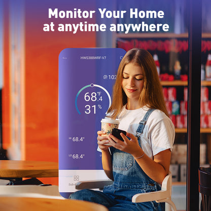 BALDR Wi-Fi Weather Station, Smart Wireless Indoor Outdoor Thermometer with App and Online Real-time Forecast, One Remotely Monitor Temperature Sensor Included - 2025 Updated  Version