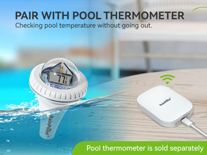 RainPoint Wireless Wi-Fi Gateway, Compatible with Rain Point Wireless Rain Gauge, Soil Moisture Meter, and other Add-on Sub Devices