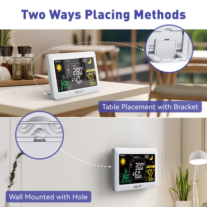BALDR Wi-Fi Weather Station, Smart Wireless Indoor Outdoor Thermometer with App and Online Real-time Forecast, One Remotely Monitor Temperature Sensor Included - 2025 Updated  Version
