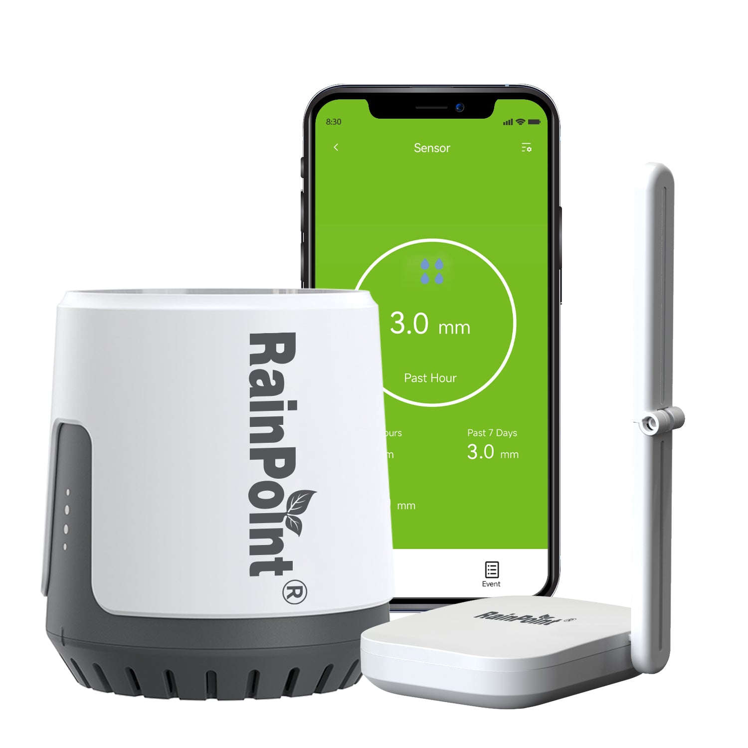 RainPoint Wireless Wi-Fi Digital Rain Gauge with Gateway Hub