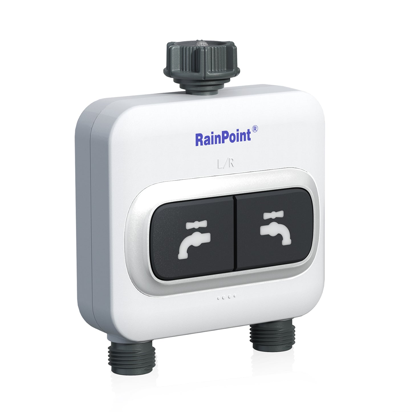 RainPoint 2-zone Wireless Smart Water Timer with Hub for Outdoor Irrigation, Rain Delay, APP Remote Control, WiFi Watering Timer for Garden Faucet with 2 Outlets, Automatic Schedules for Lawn,Garden,Yard