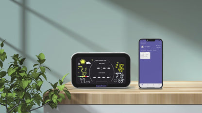 RainPoint Wi-Fi Irrigation Gateway Hub, Compatible with Rain Point Wireless Rain Gauge, Soil Moisture Meter, and other Add-on Sub Devices, Display Weather & Irrigation Data at a Glance