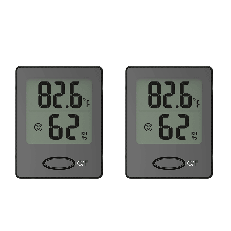 Digital indoor thermometer outlet with hygrometer