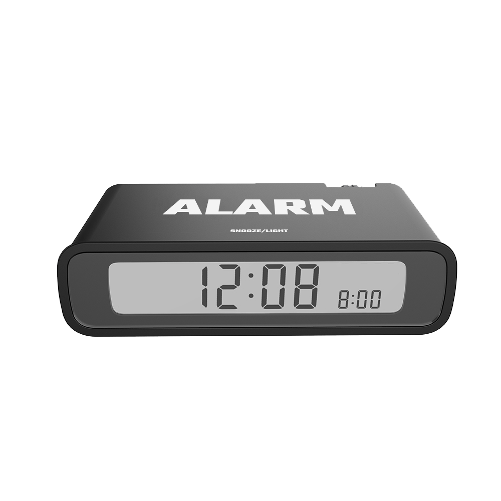BALDR CL0346 Digital Alarm Clock, Flip Snooze Off, Large LCD Screen, Big Time Display, Table Travel Clock - BALDR Electronic