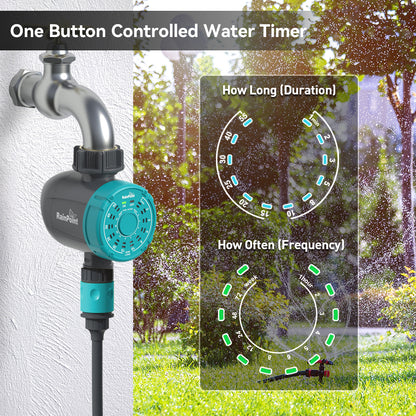 RainPoint Water Timer for Outdoor Hose Faucet, Customizable Hose Timers for Watering, Garden Sprinkler Timer, Automatic Home Irrigation System, Automatic Garden Watering System, Outdoor Hose Timer