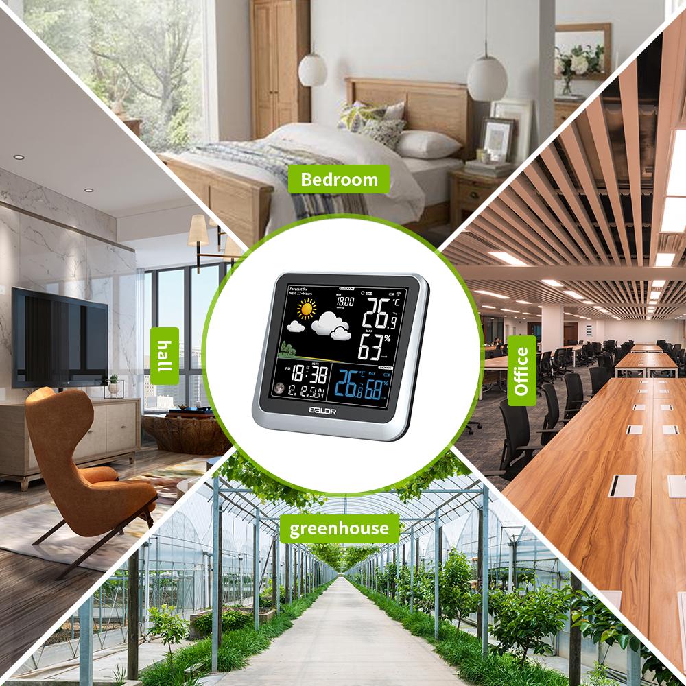 BALDR WS0336 Wireless Indoor/Outdoor Weather Station - Thermometer & Hygrometer - Temperature & Humidity - Constant Backlight - Power Adapter Included - BALDR Electronic