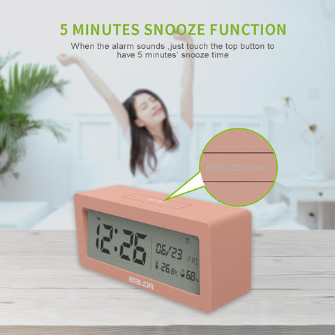 BALDR CL0337 Digital Alarm Clock Large LCD Screen Big Time Display Table Travel Clock - BALDR Electronic