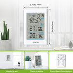BALDR WS0341 Indoor & Outdoor Thermometer Hygrometer w/ Backlight, Wireless Weather Station, Temperature Monitor & Humidity Gauge, Battery-Operated - BALDR Electronic