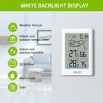BALDR WS0341 Indoor & Outdoor Thermometer Hygrometer w/ Backlight, Wireless Weather Station, Temperature Monitor & Humidity Gauge, Battery-Operated - BALDR Electronic