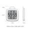 BALDR CL0008 Digital Shower Clock with Timer - Waterproof for Bathrooms - Displays Time, Temperature & Humidity - w/ Built-in Stand & Wall Mount Hole - BALDR Electronic
