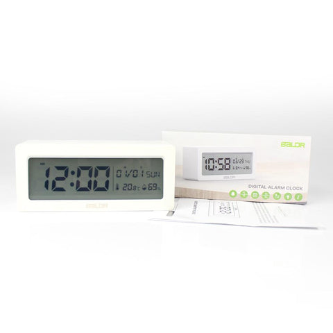 BALDR CL0337 Digital Alarm Clock Large LCD Screen Big Time Display Table Travel Clock - BALDR Electronic