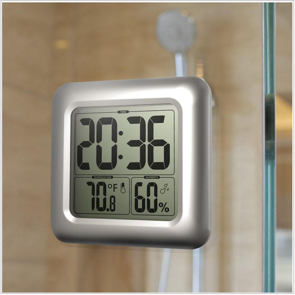 Baldr Bathroom Clock LCD Waterproof Shower