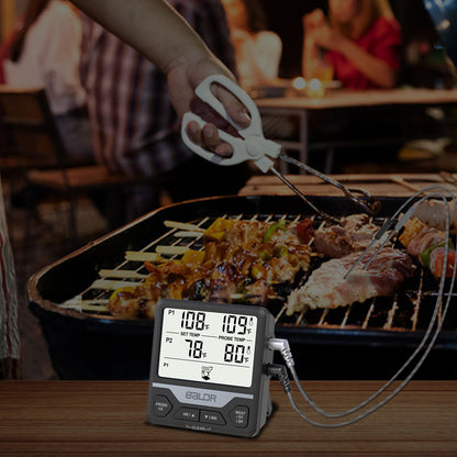 BALDR Dual Probe Digital Cooking Thermometer, Monitor Two Different Foods with Timer