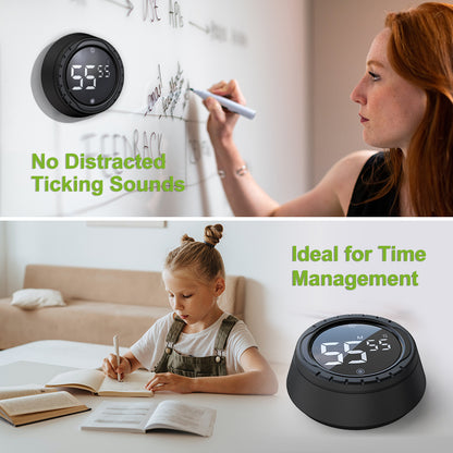 BALDR Kitchen Timer, Digital Timer for Kids, Magnetic Countdown Count Up Timer with Large LED