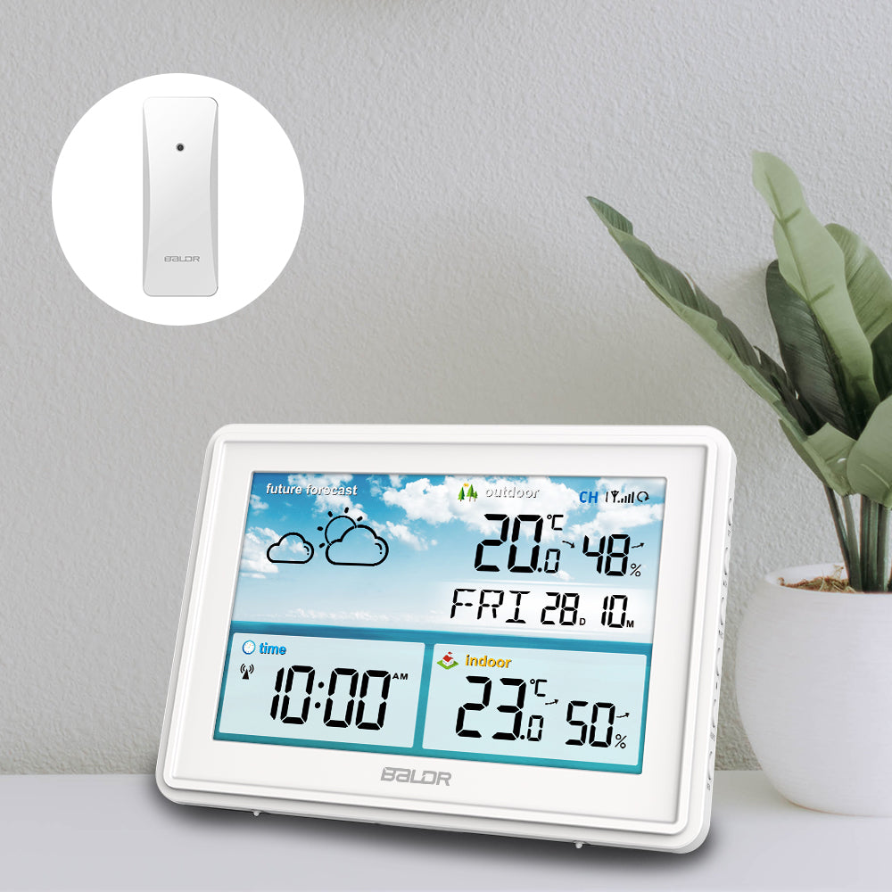 BALDR Draadloos weerstation met buitensensor, digitale DCF BALDR Draadloos weerstation met buitensensor, digitale DCF