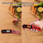 BALDR Digital Meat Thermometer, Instant Read Food Thermometer for Kitchen Cooking and Outdoor BBQ Fast and Accurate reading  Automatic wake up display and measure when pick up the device