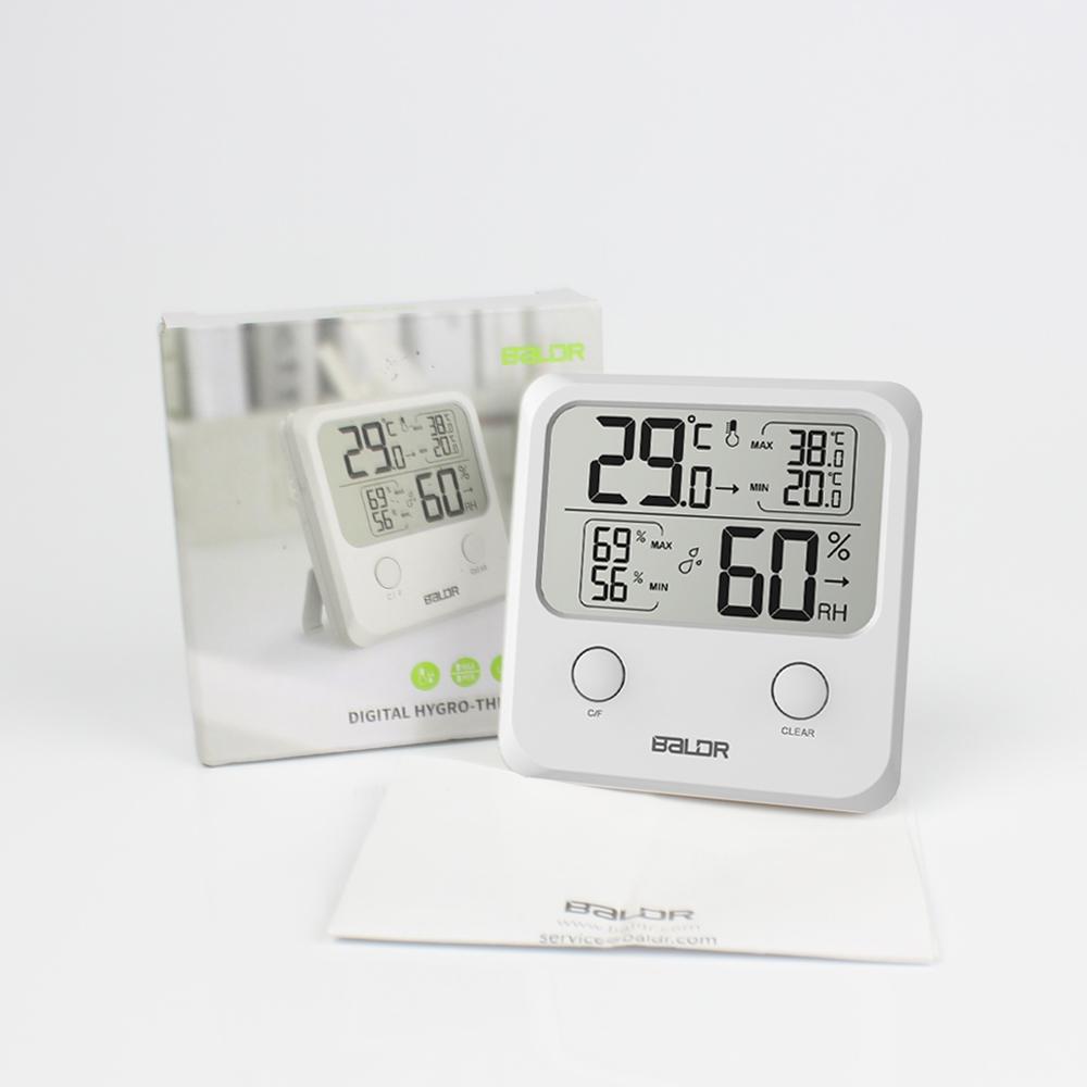 BALDR TH0335 Digital Thermo-Hygrometer Thermometer, Indoor Temperature & Humidity,  White - BALDR Electronic