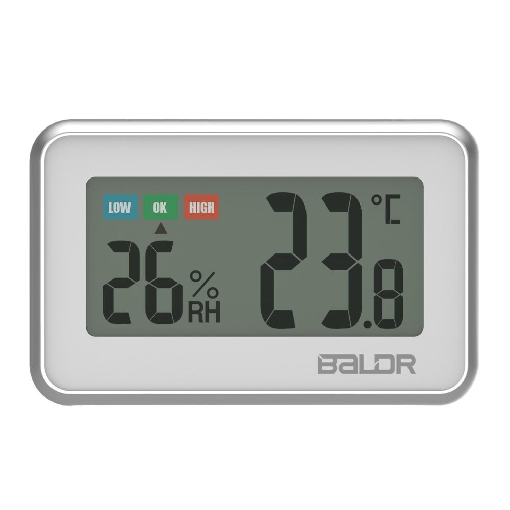 BALDR TH0217 Digital Wireless Mini Thermometer Hygrometer with humidity gauge - BALDR Electronic White