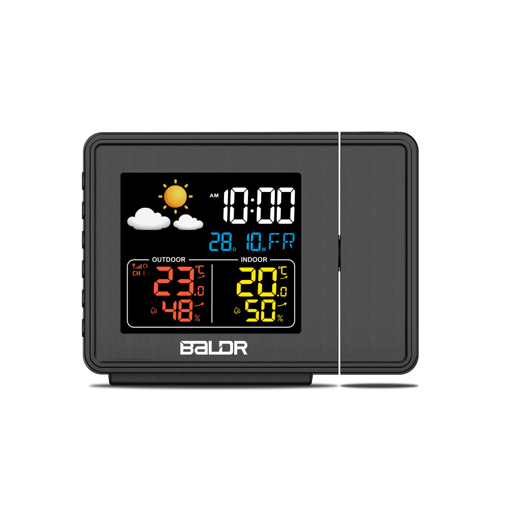 Wake up with style and precision using the Baldr Projection Atomic Alarm Clock! With its easy-to-read projection display, you can check the time and indoor temperature at a glance, right from your bed. Say goodbye to squinting in the dark – this clock syncs automatically to atomic time, so you’re always on schedule. Perfect for keeping your mornings seamless, accurate, and stress-free. Start each day with clarity!