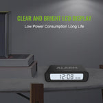 Black Baldr  Flip Alarm Clock with Snooze  product features Digital Travel Clock