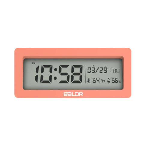 BALDR Digital Alarm Clock w/ Large LCD Screen Big Time Display