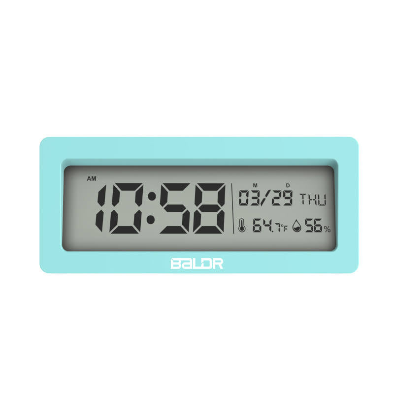 BALDR Digital Alarm Clock w/ Large LCD Screen Big Time Display