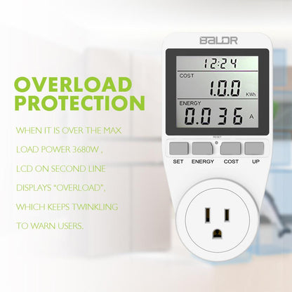 EU/UK/US Power Meter Socket - BALDR Electronic