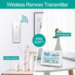 White BALDR Atomic Wireless Weather Station with Indoor Outdoor Thermometer & Hygrometer  design and features  Wireless transmitter