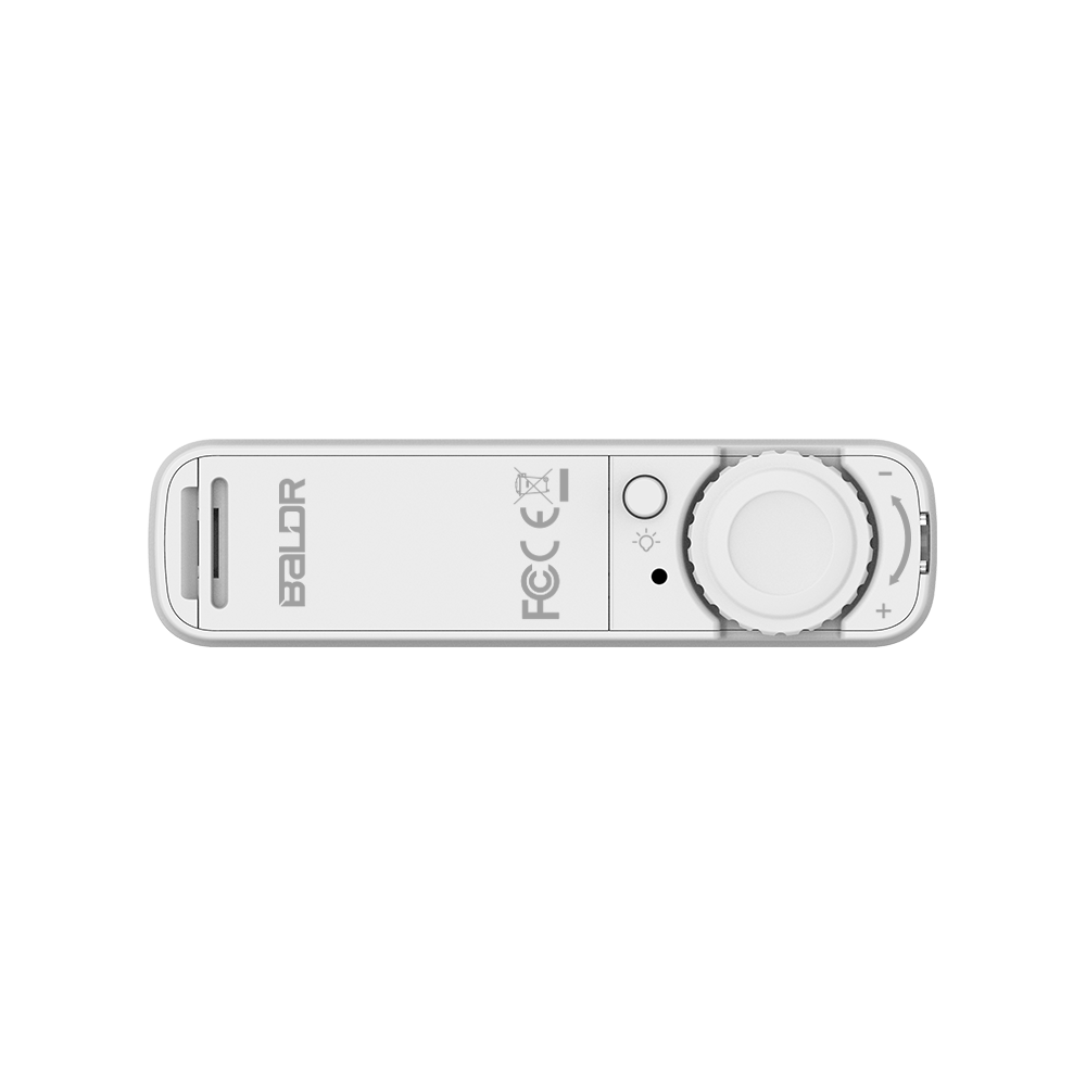 White Baldr  Flip Alarm Clock with Snooze 4